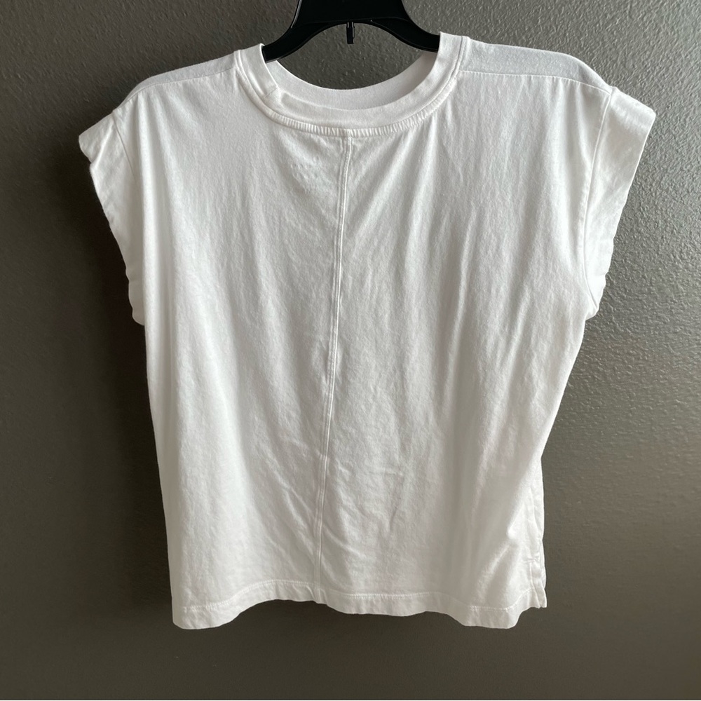White Cotton Muscle Tee size small